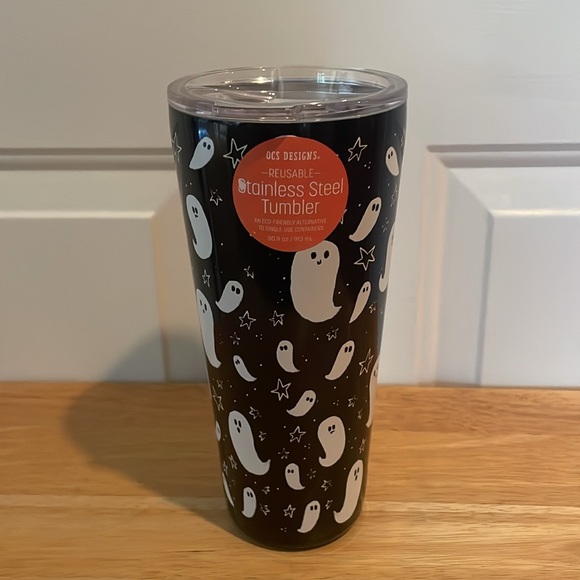 Halloween Insulated Tumbler Hot/Cold-30 oz Boo Ghosts-NWT - Picture 4 of 17